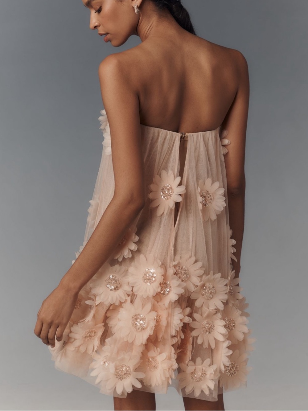 Helsi Bianca Strapless Tulle Mini Dress, Small, Like New - Picture 3 of 6